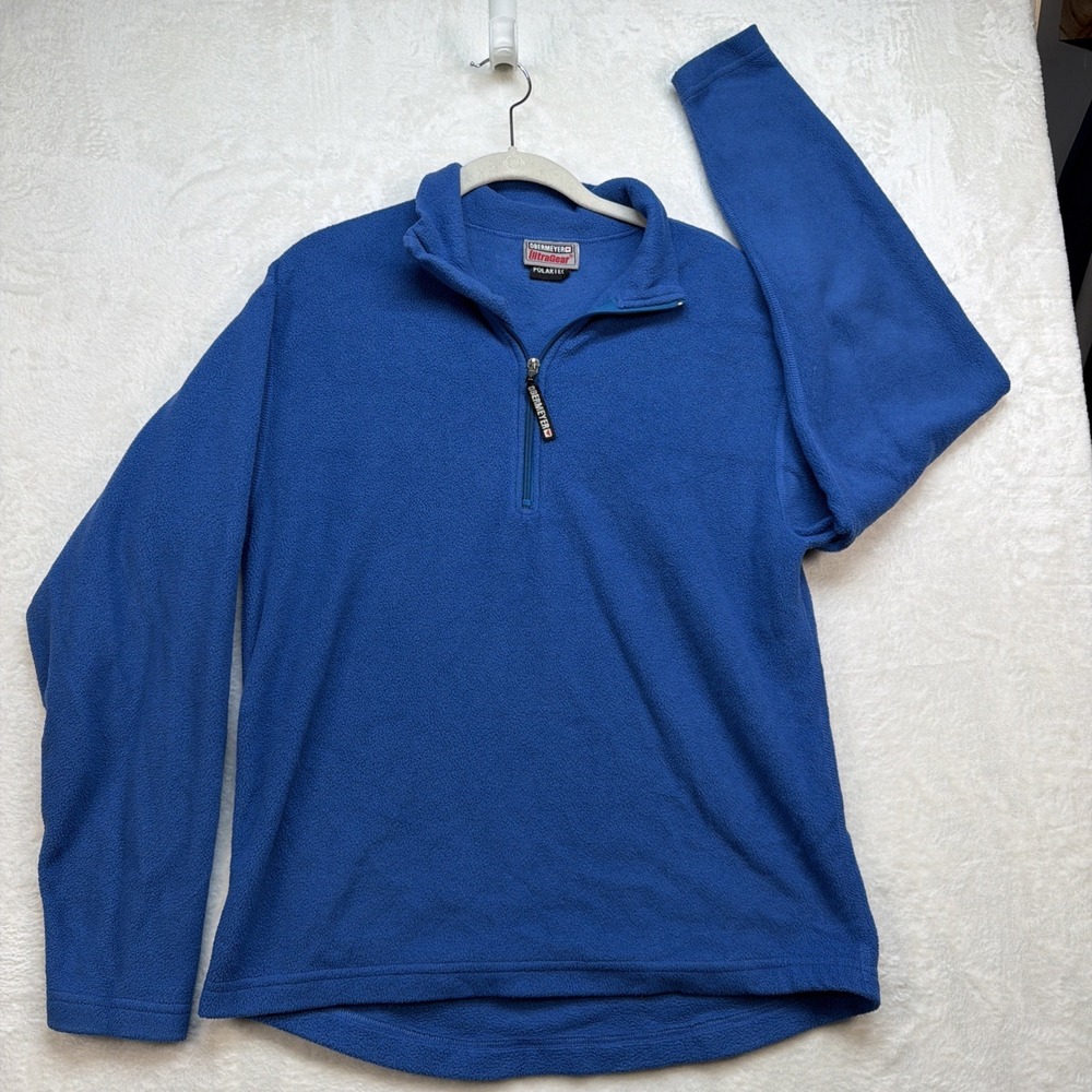 Obermeyer Polartec Fleece 1/4 Zip‎ Pullover Blue Ski Outdoor Mens Large
